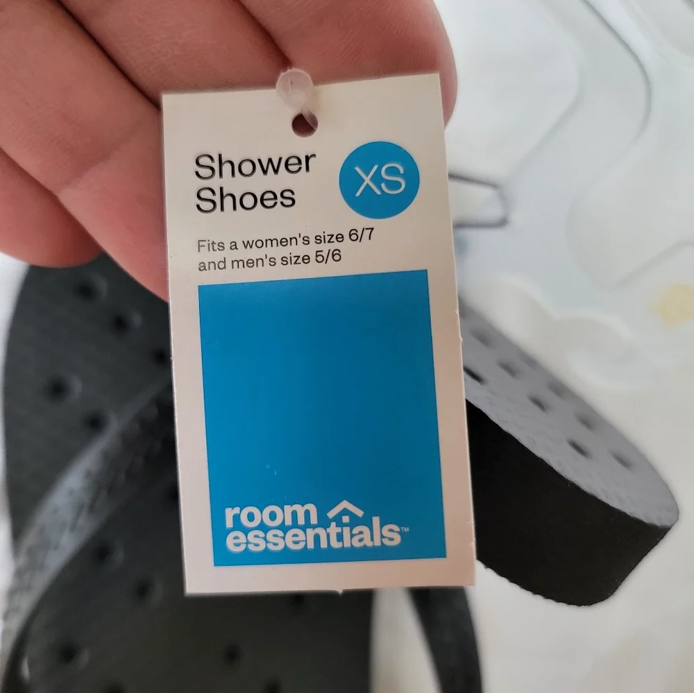 Shower Shoes Black Thong Flip Flop Sandals